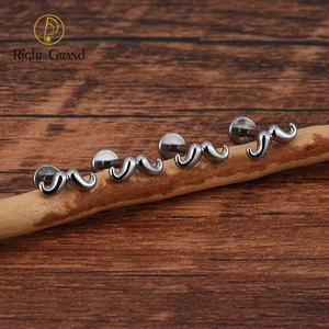 Droite Grand ASTM F136 Titanium 16G Moustache <span class=keywords><strong>Barbe</strong></span> Méduse Monroe Labret Lèvre Piercing Cartilage Conch Tragus Helix Stud Earring - Product Image 6