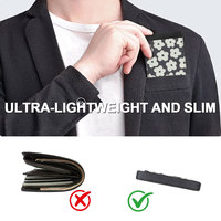 Dompet Minimalis Kancing Kain PU Anti RFID Ultra Tipis untuk Kartu Kredit Grosir