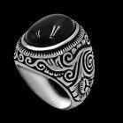 Daihe Bán Buôn Phong Cách Cổ Điển Thép Không Gỉ Màu Ngọc Tự Nhiên Mắt Biker Động Vật Đại Bàng Hawk Ban Nhạc Vòng Cho Người Đàn Ông - Product Image 5