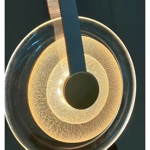Lustre à ceinture ronde Salle à manger Bar Escaliers Verre Suspension moderne pour chambre à coucher - Product Image 6