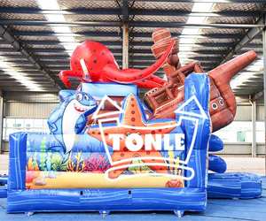 Castillo Inflable Comercial para Niños con Diseño de Barco Pirata, Combo de <span class=keywords><strong>Pulpo</strong></span> Inflable con <span class=keywords><strong>Piscina</strong></span> <span class=keywords><strong>en</strong></span> Venta - Product Image 4