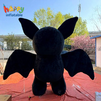 Ballon gonflable en forme de chauve-souris, personnage de dessin animé sur pied, pour accessoires de scène, décoration de fête à thème Halloween, articles gonflables