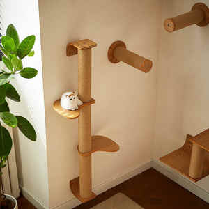 <span class=keywords><strong>3</strong></span> <span class=keywords><strong>Tier</strong></span> Hoge Muur Gemonteerde Kat Klimplank Indoor Kattenboom Toren Met Krabmeubilair Voor Katten - Product Image 3