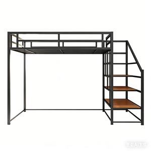 <span class=keywords><strong>Lit</strong></span> mezzanine pour dortoir au design moderne avec espace libre pour table et canapé avec petit rangement sous l'<span class=keywords><strong>escalier</strong></span> utilisé pour le dortoir scolaire - Product Image 6