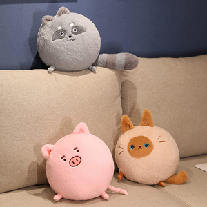 Yingii Cola rizada Lindo bordado Nariz de cerdo <span class=keywords><strong>Cerdito</strong></span> redondo Almohada de peluche Animal suave Juguete con Mini piernas 10 pulgadas Felpa <span class=keywords><strong>Gordo</strong></span> Cerdo rosa - Product Image 4