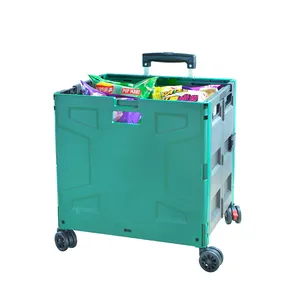 Customize Large Capacity with Lid on 4 Universal Wheels Shopping Cart Storage Bins