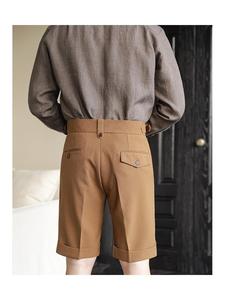 Pantaloncini da uomo Casual gorgoglio a vita alta Shorts estivi da lavoro dritti da lavare napoli a cinque punti - Product Image 6
