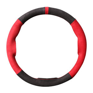 غطاء عجلة قيادة السيارة الرياضي المضاد للانزلاق مقاس 38 سم من الجلد الصناعي بسعر المصنع، يناسب جميع السيارات مع خيط حماية - Product Image 2