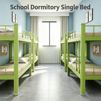 Lits superposés en métal multicolores personnalisés pour dortoirs d'enfants, structure sécurisée en acier pour enfants, maternelle, école, dortoir