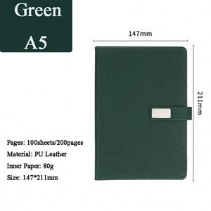 Wholesale Promotional A5 Hardcover PU Leather <b>Refillable</b> Diary Notebook with 100 Sheets Business Gift Set with <b>Pen</b> - Product Image 3