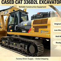 Excavatrice d'occasion CAT 336D2L avec moteur Cat C9 d'origine, pompe puissante, châssis en excellent état, pour travaux miniers et de terrassement, compatible avec les modèles Cat 320D, 330D, 345D, 349D, 336E