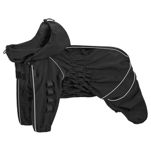 경량 반사 기계 빨 송곳니 야외 방수 개 비옷 탈착식 모자와 함께 비 - Product Image 1