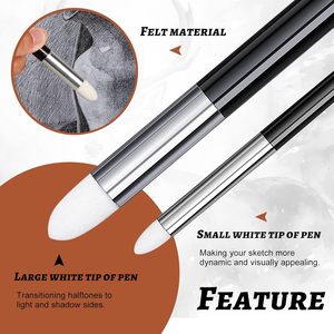 Bview lavable croquis essuyer surbrillance ombre détail outil de correction Double tête réutilisable mélange éponge stylo pour Art Blender - Product Image 2