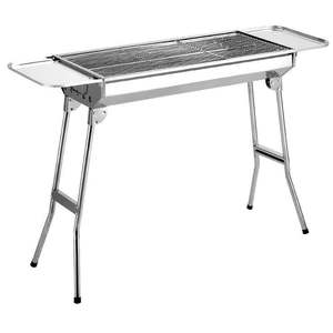 Outdoor Charcoal BBQ Grills Folding Stainless Steel Barbecue Smoker Grill