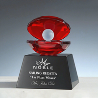 Noble fabricant créatif bleu cristal coquillage personnalisé gravé Logo personnalisé réalisation cadeau trophée prix artisanat à la main