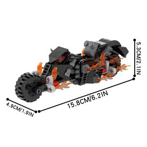 MOC1245 Super héros <span class=keywords><strong>Ghost</strong></span> <span class=keywords><strong>Rider</strong></span>, modèle de moto, blocs de construction en plastique, jeux de puzzle, 161 pièces - Product Image 4