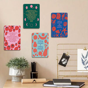 Targa in Metallo Personalizzata con Fasi Lunari, Decorazione Casa, Arte Murale Ispirazionale con Poesia, Regalo per Soggiorno e Ufficio - Product Image 2