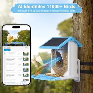 AI Identify 3D 360 Degree Bird View System Car Security Camera 2MP Bird Feeders Solar Charging <strong>Smart</strong> <strong>Home</strong> <strong>Items</strong> and Devices - Product Image 3