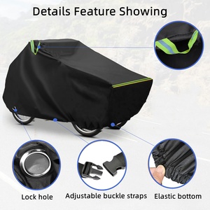 Housse de protection extérieure <span class=keywords><strong>pour</strong></span> vélo cargo, housse de tricycle adulte, bâche de vélo <span class=keywords><strong>pour</strong></span> grand vélo cargo électrique - Product Image 3