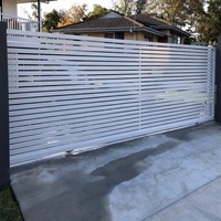 Portail pliant automatique industriel en métal, clôture de sécurité accordéon en aluminium électrique pour maison, portail coulissant rotatif pour cour, Australie
