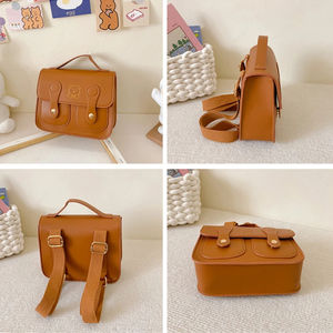 Mochila Vintage PU para niños, oso de dibujos animados, mochila escolar para niños y niñas, mochilas multifunción, bolsas de almacenamiento de aperitivos - Product Image 4