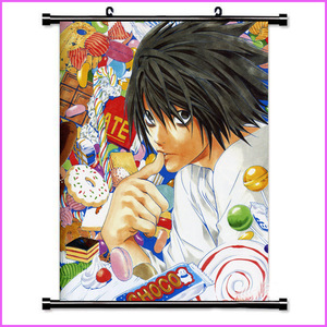 26 couleurs, 60*90cm, rouleaux muraux de haute qualité, rouleaux muraux imperméables pour les fans d'anime Death Light Yagami L Lawliet <span class=keywords><strong>Ryuk</strong></span> - Product Image 4