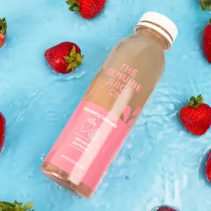 Etiquetas adesivas autoadesivas personalizadas para garrafas de vinil transparente com logotipo branco, suco de frutas transparente, frasco de vidro para bebidas, etiqueta de embalagem
