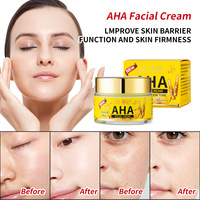 Crème Visage à la Niacinamide AHA Réduit les Rides Fines Lisse la Peau Éclaircissante Hydratante Vitamine E Crème Visage pour Peaux Sèches