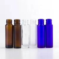 Fabricant de verre Beau bleu ambré clair Fun Roller-ball Bouteilles