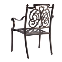 Meubles de patio pour jardin : Chaises et table de salle à manger en aluminium moulé pour pique-nique en plein air