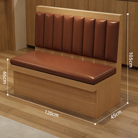 Ensemble de canapé de restaurant sur mesure et table en placage de bois avec chaises pour café de thé au lait, barbecue, hot pot, restauration commerciale