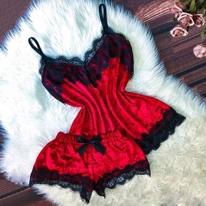 Sexy Lingerie <b>Set</b> Velvet Sleepwear Women's Pajama <b>Set</b> Sexy Temptation Babydoll Nightwear Cute <b>Cami</b> Top and Shorts Pajama Mujer - Product Image 3