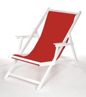Fauteuil de jardin en bois massif traditionnel chinois avec dossier réglable, tissu rayé pour extérieur, patio, jardin, hôtel, école