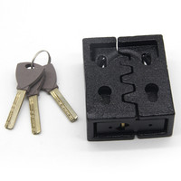 Cadenas carré noir robuste anti-effraction, étanche et antivol, avec coque de protection, sécurité supérieure
