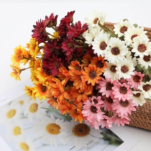 5 Bundle Look Real Full Vibrant Waterproof Artificial Outdoor <strong>Sunset</strong> Mums <strong>Flowers</strong> , Artificial <strong>Flower</strong> Fall <strong>Flower</strong> Daisy - Product Image 6
