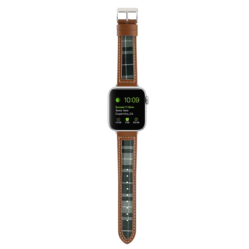 Pulseira de relógio inteligente de couro, correia de substituição para apple watch 38/40/41/42/44/45mm