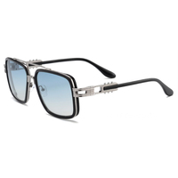 Lunettes de soleil TFB 2025, monture intégrale en métal, double pont, ovales, grandes, style pilote vintage, luxe, cool, élégantes, logo personnalisé, uniques, UV400