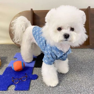 <b>Dog</b> Shirt Bow Tie Denim Breathable All Seasons For Small Medium Large <b>Dogs</b> - Product Image 4