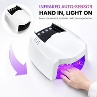 Nouvelle Lampe Professionnelle de Polymérisation des Ongles avec Bras Extensible, Conception 2-en-1 UV LED avec Base Métallique