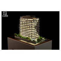 Maquette architecturale personnalisée de bâtiment de bureaux avec structure de levage électrique pour exposition et appel d'offres