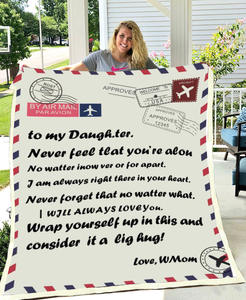 Manta de lana para mamá de hija, manta de mensaje personalizado con letras, correo aéreo, Navidad, franela de anime y <span class=keywords><strong>amor</strong></span> - Product Image 3