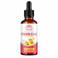 OEM ODM Marque Privée Vitamine D3 2000 UI K2 MK7 Gouttes Enfants Adultes Soutien Immunitaire Santé Os et Dents Naturel