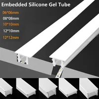 Couverture de canal en silicone flexible à LED intégrées blanches, facile à installer, diffuseur souple linéaire pour bande LED COB 2835 de 5 mm et 8 mm