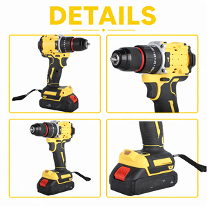 HIERKIN Battery Powered Herramientas De Electricista <strong>ElectricTools</strong> Kit Battery Drill Electric Motor Power Hammer Drills Electric - Product Image 3