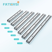 Glissières de tiroir Fatersi pour meubles, 45 mm, à roulement à billes, fonction de fermeture amortie, capacité 30 kg, pour cuisine, salle à manger, centre commercial
