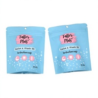 Sachet d'emballage personnalisé en PE avec fermeture éclair, pochette verticale pour bonbons, snacks et aliments