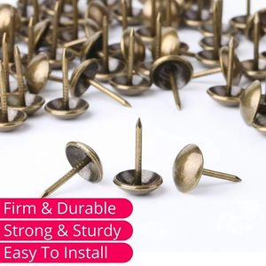 Chiodi per Bacheca, Chiodi per Tappezzeria a Testa Piatta, Borchie in Metallo Bronzo, Chiodi per Mobili, per Divani, Testiere, Borchie per Tappezzeria - Product Image 6