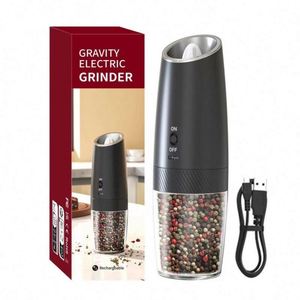 New Arrive Big Capacity 135ml Rechargeable Salt and <b>Pepper</b> <b>Grinder</b> Charging Gravity Electric <b>Pepper</b> Mill Set - Product Image 6
