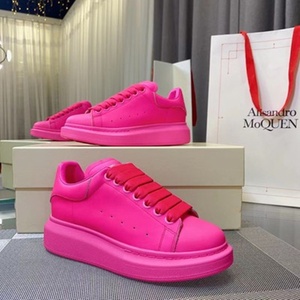 GS-400 nữ màu trắng thể thao giản dị Giày thể thao đế dày đế giày chạy bộ đế lưới ren-up k-phong cách da - Product Image 2