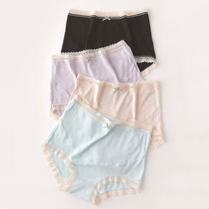 Ladymate ODM OEM Ropa Interior De Maternidad Women Lace Trim Seamless Soft Brief Panty Maternity Underwear Pregnancy for Woman - Product Image 2